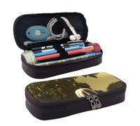 YHBLYKXP Federmäppchen mit Pferdemotiv, Lederklappe, Kulturbeutel, Reißverschluss, Münzbörse