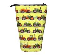 YHBLYKXP Green Fields Federmäppchen mit Farming-Maschinen-Druck, vertikal, einziehbar, Aufbewahrungstasche, geeignet für Büro, Reisen und den täglichen Gebrauch