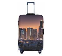 YHBLYKXP Los Angeles Skyline-Aufdruck, Trolley-Koffer-Schutzhülle, modischer Koffer-Schutz, versteckter Reißverschluss, Weiss/opulenter Garten, Medium