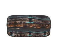 YHBLYKXP New York Manhattan Bridge Night Print Große Kapazität Aufbewahrungstasche Reise Bürobedarf Box Make-up Tasche Schreibtisch Organizer mit