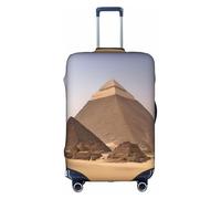 YHBLYKXP Pyramids of Egypt bedruckte Trolley-Koffer-Schutzhülle, modischer Koffer-Schutz, versteckter Reißverschluss, Weiss/opulenter Garten, Small