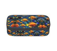 YHBLYKXP The Underwater World Aufbewahrungstasche mit tropischem Fischmotiv, große Kapazität, Reise- und Bürobedarf, Make-up-Tasche, Schreibtisch-Organizer