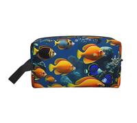 YHBLYKXP The Underwater World Reisepflege-Aufbewahrungstasche mit tropischem Fischmotiv, große Kapazität, tragbare Make-up-Tasche, tägliche Aufbewahrungstasche
