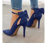 YHCS Frauen spitz auf High Heels Frau Dünne Fersen Damen Sexy Pumps Damen Schnalle Strap Weibliche Mode Bowknot Schuhe Plus Größe 34-43