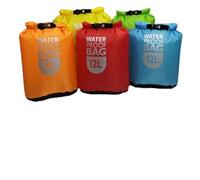 Yhenlovtt Wasserdichter Trockensack für Kajak Plus Rafting, 6 l, 12 l, Outdoor-Sack, Aufbewahrung, 210T Polyester, mit 3000 mm undurchlässiger Bewertung, Rolltop Clos (Rot, 6L)