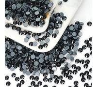 YHMQ DU Hotfix-Strasssteine, Bulk, 2000 Kristall-Hotfix-Strasssteine für Kunsthandwerk, Kleidung, DIY-Dekoration Black SS30, 6.4-6.6mm