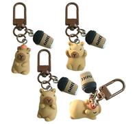 Yhsioaklo Niedlicher Schlüsselanhänger | Harz Charm Anhänger Partymitbringsel | Capybara Taschen Charm | für Tasche Party Büro Schule Auto Zuhause Outdoor Pendeln Männer Frauen