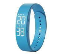 Yhsioaklo Vibrationsalarmuhr - Wasserdichtes lautloses Alarmarmband für schwere Schläfer, multifunktionale elektronische Uhr mit Schrittzähler Stopwàtch, wiederaufladbar für Männer Frauen, blau, Refer