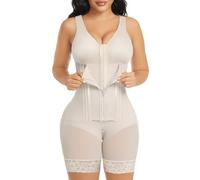 YIANNA Oberbüste Fajas Kolumbianer Formbekleidung für Frauen Bauch Kontrolle Körperformer Hüftgürtel Postchirurgie Kompressionskleidung, 1-beige, XL