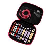 YIBOZI Buntes Rundstricknadel-Set mit Reißverschlussetui, bunte austauschbare Stricknadeln, 3,75 mm - 10 mm, 10 Paar