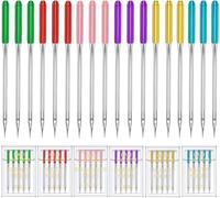 YICBOR Universal-Nähmaschinennadeln, normale Spitze, Flachkolben, kompatibel mit Singer, Brother, Janome und anderen Marken HAX1 65/9, 75/11, 90/14, 100/16, 110/18, 120/20, 6 Stück, 6 Größen