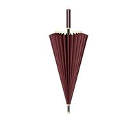 YIDAX Großer Regenschirm Sturmfest, Gerader Regenschirm, Stockschirm Mit Langem Griff, Automatischer Reiseregenschirm, 24 Rippen Golfschirme Für Männer Und Frauen,Rot