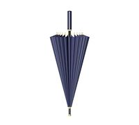 YIDAX Großer Regenschirm Sturmfest, Gerader Regenschirm, Stockschirm Mit Langem Griff, Automatischer Reiseregenschirm, 24 Rippen Golfschirme Für Männer Und Frauen,Blau