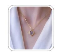 Yienate Funky Kristall Herz Halsketten Choker Engelsflügel Liebe Herz Strass Anhänger Halskette Gold Amethyst Halskette Kette Boho Erklärung Funkelnden Geburtsstein Halskette Schmuck Für Frauen