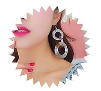Yienate Lange 70er Jahre Disco Statement Ohrringe - Vintage Silber Mehrschichtige Reifen Drop Haken - Leichte Geometrische Große Runde Scheibe Baumeln - Für Hochzeit Prom Und Damen