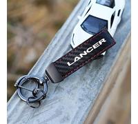 YIFANFENGSHUN Geflochtenes Leder Schlüsselanhänger für Mitsubishi Lancer, Schlüssel Schlüsselband Ersatz Auto Schlüsselring Ersetzen Zubehör für Auto