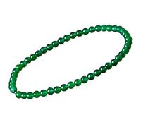 yigedan 8 mm Halskette aus natürlichem grünem Jade-Chalcedon, handgefertigt, Perlenkette