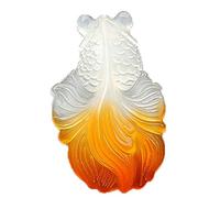 yigedan Halskette mit Anhänger, natürlicher roter und weißer Achat, Goldfisch