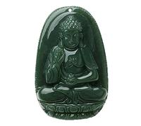 yigedan Halskette mit Buddha-Anhänger Sakyamuni Bodhisattva aus natürlicher Jade