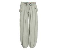 Yigoo Damen Haremshose Pumphose Leichte Sommerhose Strandhose Sport Bequem Marlene Hose Schlaghose Hosen Große Größe Brau 3XL