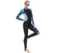 YIGZYCN Langarm Rashguard Badeanzug Für Männer Und Frauen Blumendruck Badeanzüge Bademode Ganzkörper Badeanzug Strandmode Damen Rashguard Taucheranzug Badebekleidung Herren Ganzkörper Reißverschluss