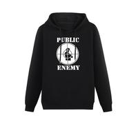 YIJIALIN Men's Public Enemy Hooded Hoodies Hoodie Pullover Sweatshirts Black 3XL
