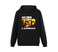 YIJIALIN The Doors L.A. Men's Hoody with Pocket Long Sleeve Pullover Sweatshirts Black L