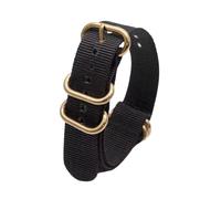 Yilaba 18/20/22/24mm atmungsaktives Uhrenarmband aus gewebtem Nylon im NATO-Militärstil mit hochbelastbarem goldenen Ringverschluss