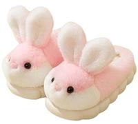 YILANLAN Damen pantoffeln Niedliche Tier kaninchen Hausschuhe Männer Weich Plüsch Winter Hausschuhe aus Baumwolle (Pink, Erwachsene, Damen, 40, Numerisch (von U Schuhgrößensystem, 41, M)