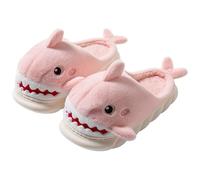 YILANLAN Tier Hausschuhe für Damen Hai-Hausschuhe Weiches warmes Plüsch Winter Home Baumwoll pantoffeln (Pink, Erwachsene, Damen, 36, Numerisch (von U Schuhgrößensystem, 37, M)