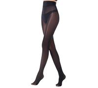 Yilanmy Strumpfhose Glänzend für Damen Transparent Ölig Glanz Feinstrumpfhose Hohe Taille Nylonstrumpfhose 15D Schwarz Hautfarbe(Schwarz,S/M