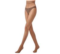 Yilanmy Strumpfhose Glänzend für Damen Transparent Ölig Glanz Feinstrumpfhose Hohe Taille Nylonstrumpfhose 15D Schwarz Hautfarbe(Braun,S/M