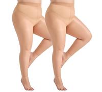 Yilanmy Strumpfhosen Damen Ohne Fuss Grosse Grössen 40 Den Bauchweg Strumpfhose Semi-Transparent Hohe Taille Leggings Schwarz Hautfarbe