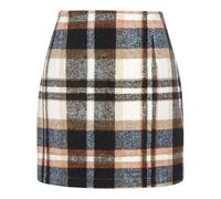 YIMAISZQ Langer Rock Damen Karierter Minirock Für Damen, Herbst Winter, Figurbetonter Bleistiftrock Mit Hoher Taille-braun-XXL