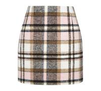 YIMAISZQ Langer Rock Damen Karierter Minirock Für Damen, Herbst Winter, Figurbetonter Bleistiftrock Mit Hoher Taille-rosa-s