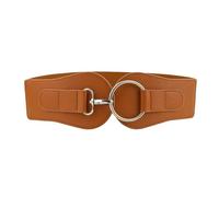 YIMAIWLX gürtel Damen Damen Breiter Gürtel Elastische Vintage Schnalle Leder Breite Mode Wilde Pin Schnalle Frauen Gürtel Taille Dichtung Gürtel-Kamel