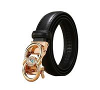 YIMAIWLX gürtel damen Gürtel Frauen Luxuskleid Kuhläden Leder Automatische Schnalle Frauengürtel-c-black-110 Cm