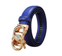 YIMAIWLX gürtel damen Gürtel Frauen Luxuskleid Kuhläden Leder Automatische Schnalle Frauengürtel-c-blue-120 Cm