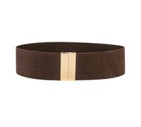 YIMAIWLX gürtel Damen Gürtel Für Frauen Schwarze Taille Elastische Damen Band Runde Schnalle Dekoration Mantel Pullover Mode Kleid Reis Weiß-Kaffee Gold