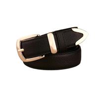 YIMAIWLX gürtel Damen Mode Frauen Ledergürtel Goldene Schnalle Beste Passende Kleidungsjeansgürtel Für Dame-schwarz-105 cm