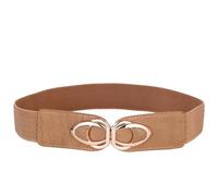 YIMAIWLX gürtel Damen Mode Pu Leder Elastizität Breite Gürtel Für Frauen Dicke Taillenkleid Plus Größe-khaki-75 cm (78 cm Bis 105 cm)