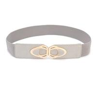 YIMAIWLX gürtel Damen Mode Pu Leder Elastizität Breite Gürtel Für Frauen Dicke Taillenkleid Plus Größe-grau-85 cm (88 cm Bis 130 cm)