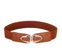 YIMAIWLX gürtel Damen Mode Pu Leder Elastizität Breite Gürtel Für Frauen Dicke Taillenkleid Plus Größe-braun-75 cm (78 cm Bis 105 cm)