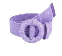 YIMAIWLX gürtel Damen Retro Frühling Sommer Gürtel Neue Handgemachte Gewebte Nadel Schnalle Gürtel Elastische Pp Gürtel Passend Kleid Kleine Frische Süße Art-lila-80-100cm Elastisch