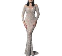 YIMAIWLX Kleider Frauen Formelle Trägerlose Party Anlass Kleid Bandeau Maxi Abendkleid-1-m