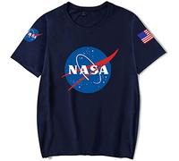 YIMIAO Herren Space Shuttle T-Shirt Damen Tee NASA Kurzarm Insignia bequemes T Shirt(3XL)