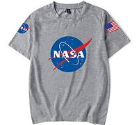 YIMIAO Herren Space Shuttle T-Shirt Damen Tee NASA Kurzarm Insignia bequemes T Shirt(3XL)