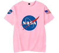 YIMIAO Herren Space Shuttle T-Shirt Damen Tee NASA Kurzarm Insignia bequemes T Shirt(L)