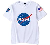 YIMIAO Herren Space Shuttle T-Shirt Damen Tee NASA Kurzarm Insignia bequemes T Shirt(XS)