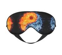 Yin Yang Augenmaske für Feuer-Wasser, glatt, weich, verstellbar, Schattierung, Augenbinde, Augenmaske für Erholung, Reisen